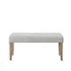 Teny Dining Bench | Light Gray Seat | 41" Wide Oak Brown Frame
