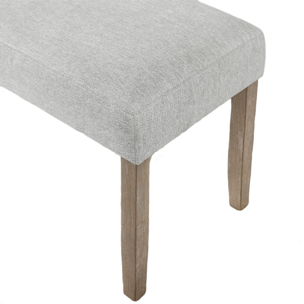Teny Dining Bench | Light Gray Seat | 41" Wide Oak Brown Frame