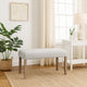 Teny Dining Bench | Light Gray Seat | 41" Wide Oak Brown Frame