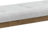 Meny Dining Bench | Tufted Light Gray Seat | 48" Walnut Oak Brown