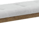 Meny Dining Bench | Tufted Light Gray Seat | 48" Walnut Oak Brown