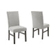 Jeny Dining Chair Set of 2 | Gray Padded Seats | Classic Parsons Design