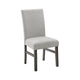 Jeny Dining Chair Set of 2 | Gray Padded Seats | Classic Parsons Design