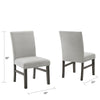 Jeny Dining Chair Set of 2 | Gray Padded Seats | Classic Parsons Design