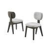 Beny Dining Chair Set of 2 | Retro Padded Seat & Low Back | Gray