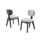 Beny Dining Chair Set of 2 | Retro Padded Seat & Low Back | Gray