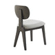 Beny Dining Chair Set of 2 | Retro Padded Seat & Low Back | Gray