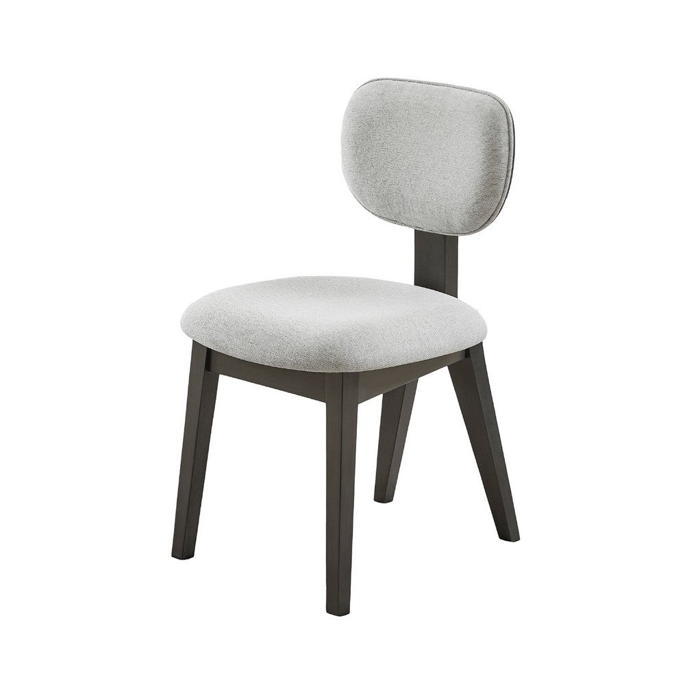 Beny Dining Chair Set of 2 | Retro Padded Seat & Low Back | Gray