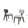 Beny Dining Chair Set of 2 | Retro Padded Seat & Low Back | Gray