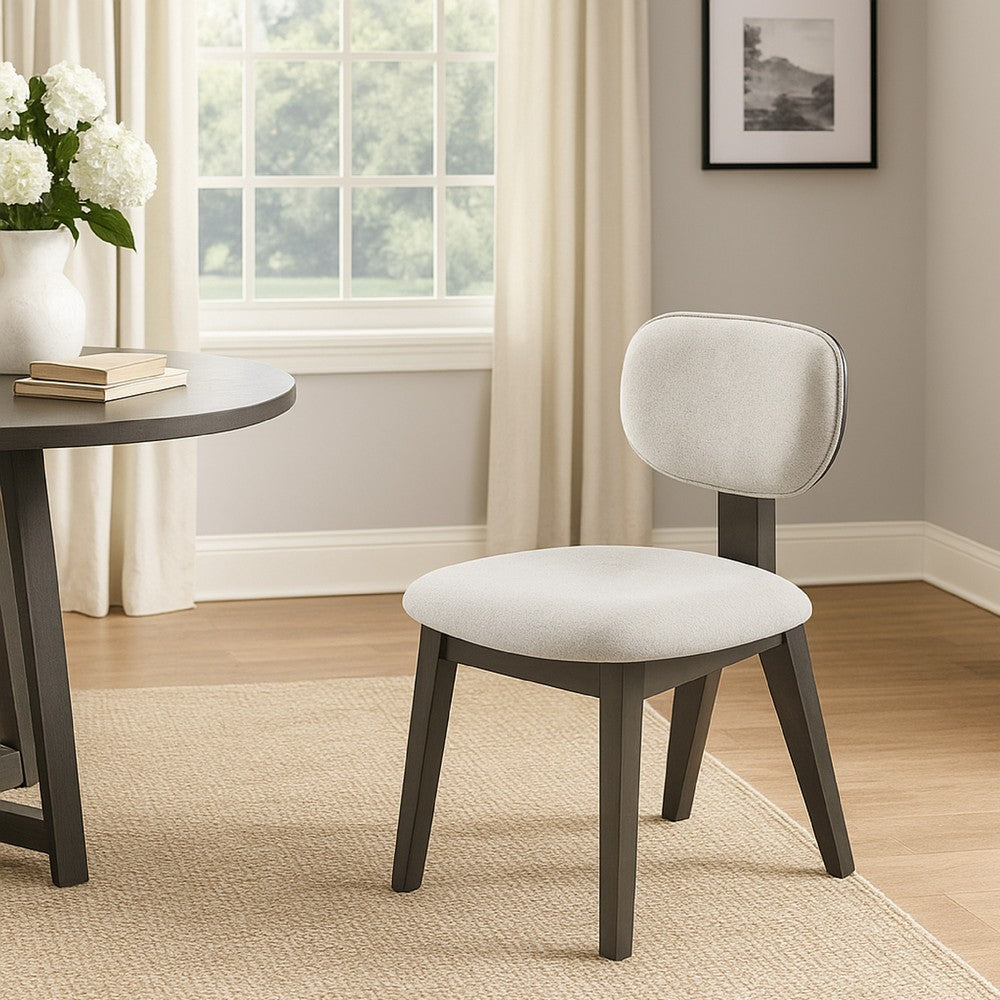 Beny Dining Chair Set of 2 | Retro Padded Seat & Low Back | Gray