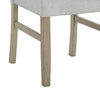 Teny Dining Chair Set of 2 | Light Gray Seat | Open Rail Back | Oak Brown