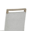 Teny Dining Chair Set of 2 | Light Gray Seat | Open Rail Back | Oak Brown