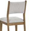 Meny Dining Chair Set of 2 | Light Gray Panel Back | Walnut Oak Brown