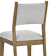 Meny Dining Chair Set of 2 | Light Gray Panel Back | Walnut Oak Brown