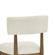 Meny Dining Chair Set of 2 | Beige Sherpa Upholstery | Walnut Oak Brown