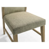 Lemy Dining Chair Set of 2 | Beige Linen Upholstery | Oak Brown Finish
