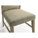 Lemy Dining Chair Set of 2 | Beige Linen Upholstery | Oak Brown Finish