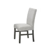 Jeny 5pc Dining Set | 60" Faux Marble Top & Gray Upholstered Chairs