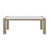 Teny 5pc Dining Set | 66" White Faux Marble Top | Light Oak Brown