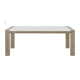 Teny 5pc Dining Set | 66" White Faux Marble Top | Light Oak Brown