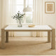 Teny 5pc Dining Set | 66" White Faux Marble Top | Light Oak Brown