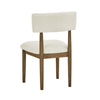 Meny 5pc Dining Set | Beige Sherpa Chairs | 70" Top | Walnut Oak Brown