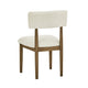 Meny 5pc Dining Set | Beige Sherpa Chairs | 70" Top | Walnut Oak Brown
