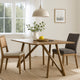 Meny 5pc Dining Set | Beige Sherpa Chairs | 70" Top | Walnut Oak Brown