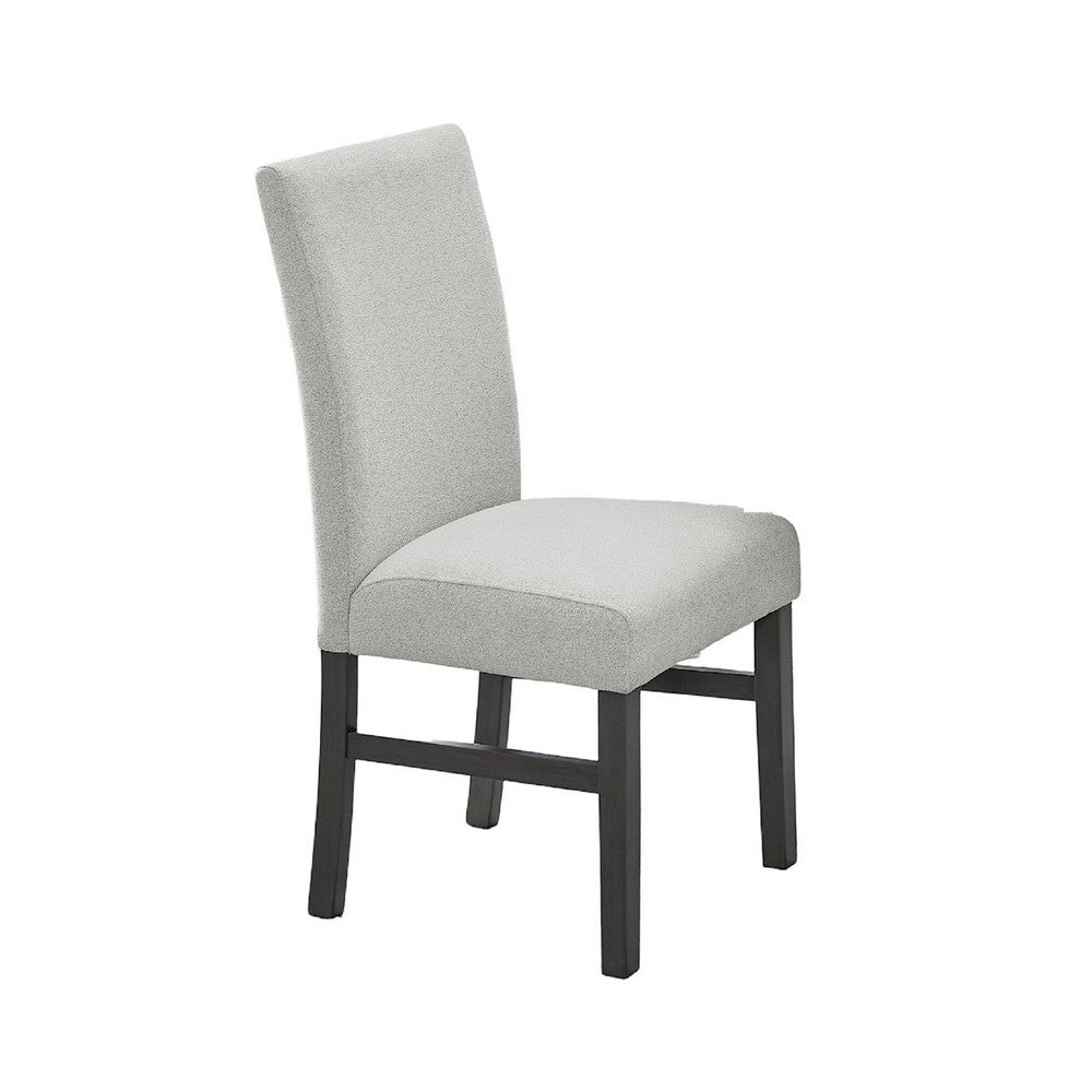 Jeny 7pc Dining Set | 60" Faux Marble Top & Gray Upholstered Chairs
