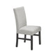 Jeny 7pc Dining Set | 60" Faux Marble Top & Gray Upholstered Chairs