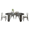 Beny 5pc Dining Set | 80" Oval Table | Low Back Chairs | Dark Oak Gray