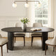 Beny 5pc Dining Set | 80" Oval Table | Low Back Chairs | Dark Oak Gray