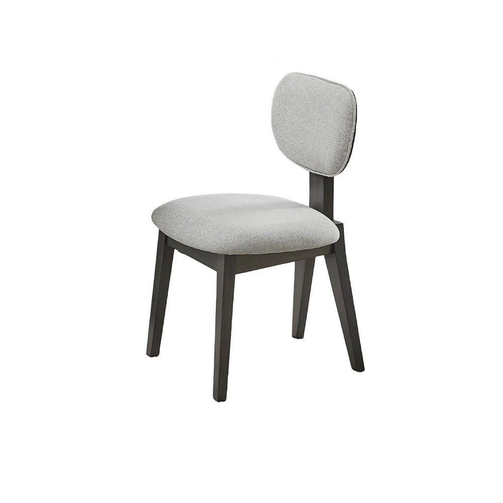 Beny 5pc Dining Set | 54" White Faux Marble Top | Dark Oak Gray
