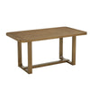 Meny 7pc Dining Table Set | 72" Top w Sled Base | Walnut Oak Brown