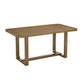Meny 7pc Dining Table Set | 72" Top w Sled Base | Walnut Oak Brown