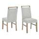 Teny 6pc Dining Set w Chairs & Bench | 66" White Faux Marble | Light Brown