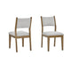 Meny 6pc Dining Table Set with Bench and Chairs | 72" | Walnut Oak Brown
