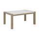 Teny Dining Table | 66" White Faux Marble Top | Light Brown oak