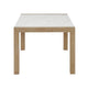 Teny Dining Table | 66" White Faux Marble Top | Light Brown oak