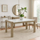 Teny Dining Table | 66" White Faux Marble Top | Light Brown oak