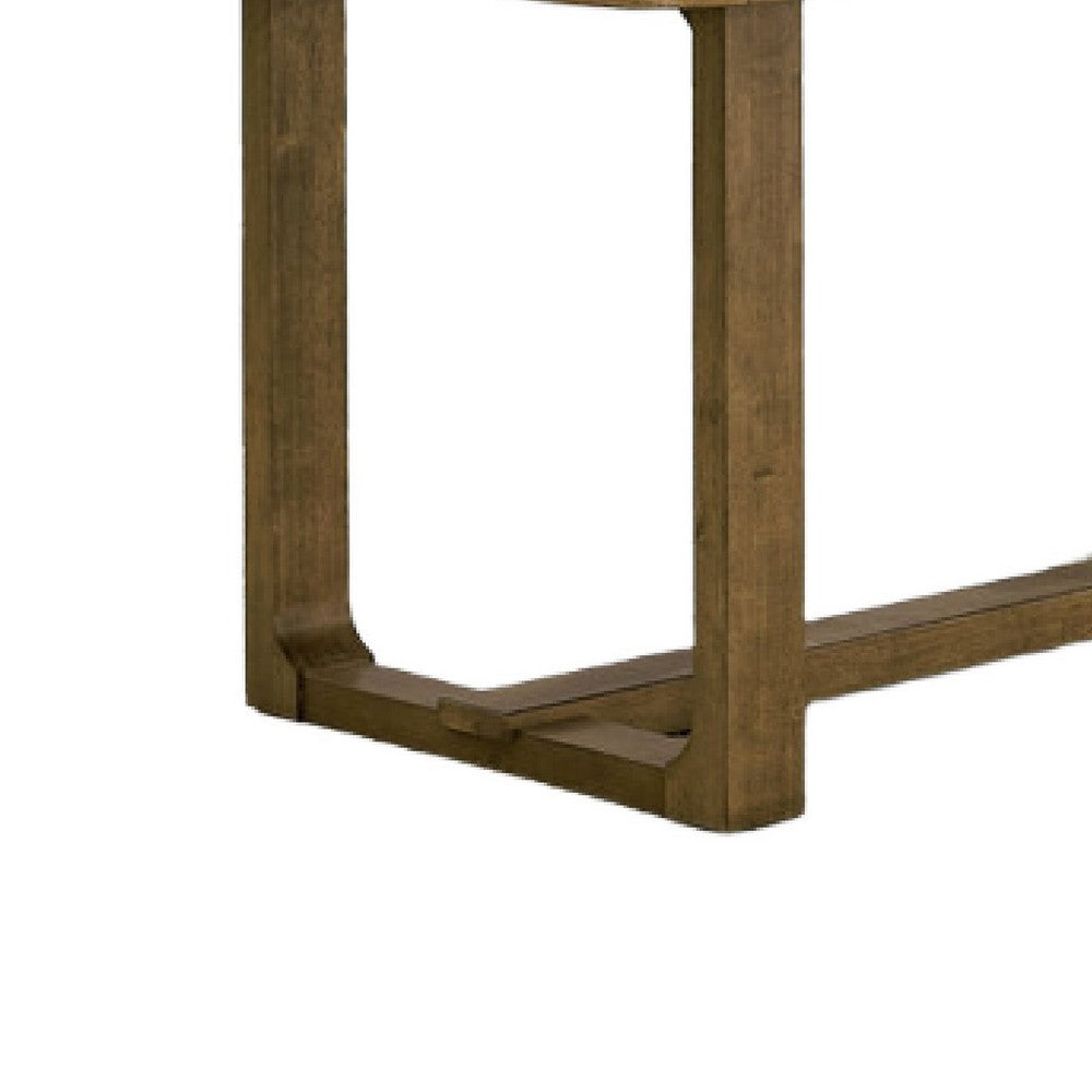 Meny Dining Table | 72" Rectangular Top | Walnut Brown Oak Sled Base