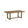 Meny Dining Table | 72" Rectangular Top | Walnut Brown Oak Sled Base