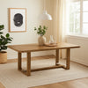 Meny Dining Table | 72" Rectangular Top | Walnut Brown Oak Sled Base