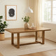 Meny Dining Table | 72" Rectangular Top | Walnut Brown Oak Sled Base