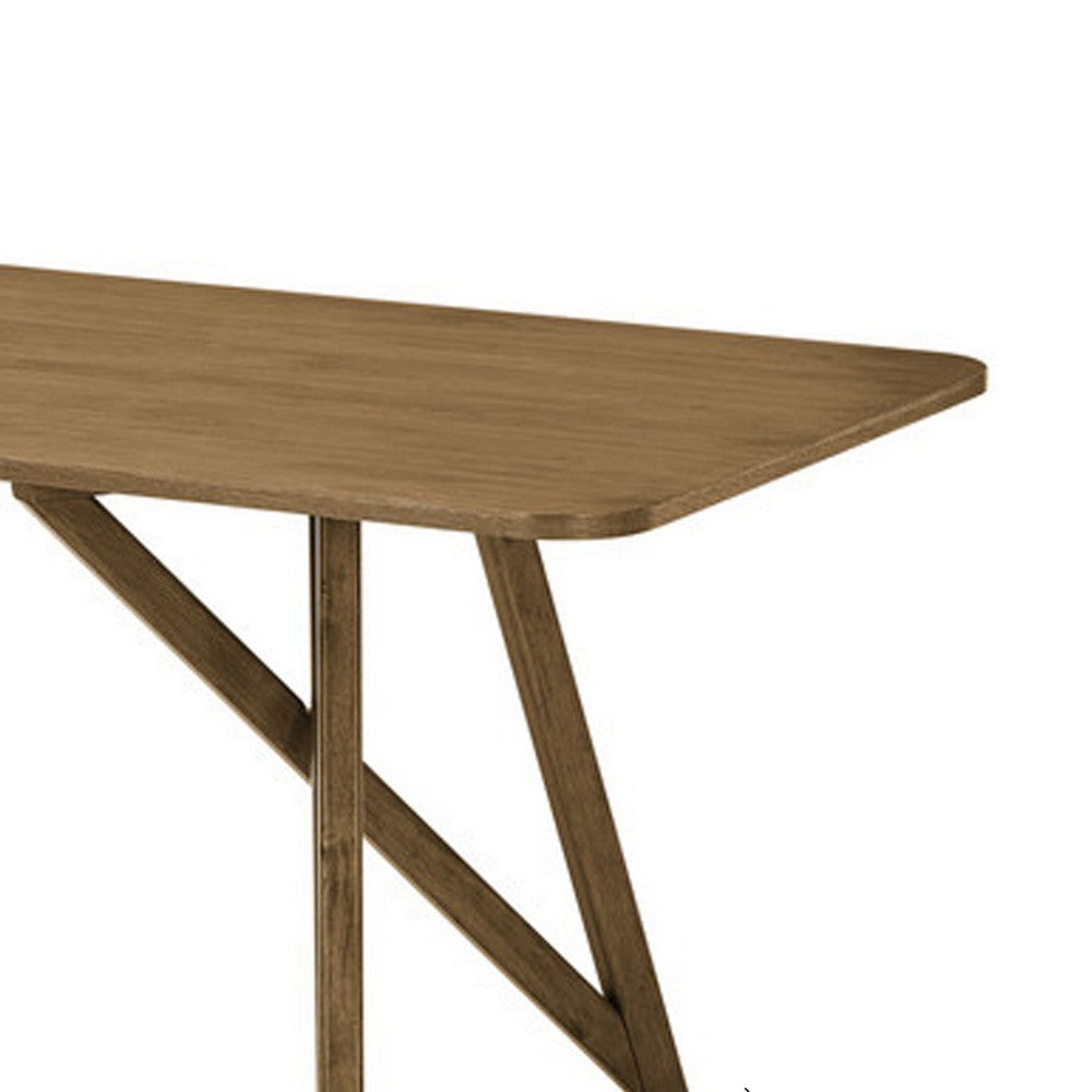 Meny Dining Table | 70" Rectangular Top | Walnut Brown Oak Cross Base