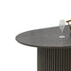 Beny Dining Table | 80" Oval Top | Dual Pedestal Base | Dark Gray Oak