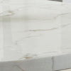 Beny Dining Table | 54" Round White Faux Marble Top | Dark Gray Oak