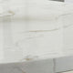 Beny Dining Table | 54" Round White Faux Marble Top | Dark Gray Oak