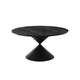 Memy Dining Table | 59" Round Top w Hourglass Base | Ebony Black