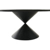 Memy Dining Table | 59" Round Top w Hourglass Base | Ebony Black
